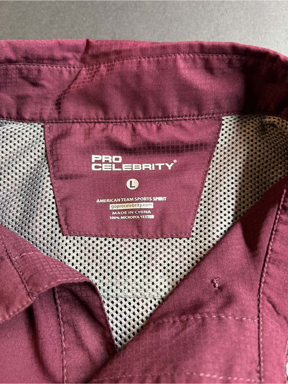 Texas A&M Aggies Performance Fishing Shirt, Maroon, Large, Vented back - Picture 3 of 6